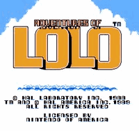 Adventures of Lolo Hack Title Screen